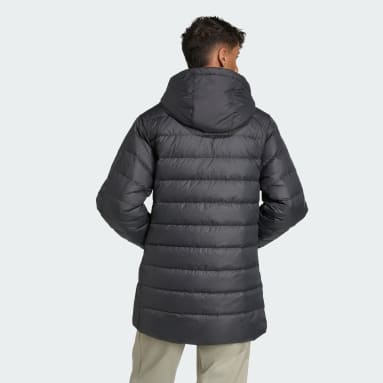 Essentials CLIMAWARM 3-Stripes Light Down Hooded Parkas