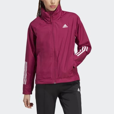 Women Sportswear Burgundy BSC 3-Stripes RAIN.RDY Jacket