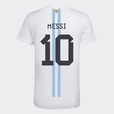 Camiseta Messi Football Number 10 Graphic Blanco Fútbol