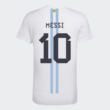Messi Football Number 10 Graphic T-skjorte Hvit