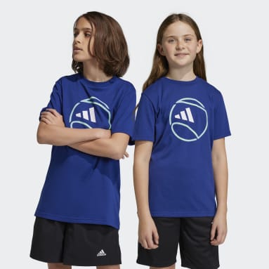 T-shirt de tennis graphique AEROREADY Bleu Enfants Tennis