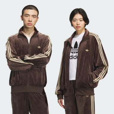 adidas ブラウン ジャージ セットアップ 新品同様✨アディダス トラックジャージ セットアップ ブラウン