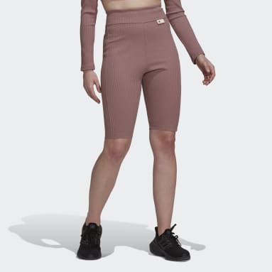 Women sportswear Purple Studio Lounge Ribbed Shorts