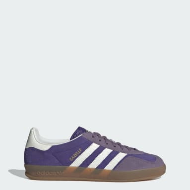 Men's purple adidas gazelle trainers store
