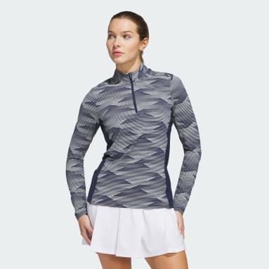 Ultimate365 Printed Quarter-Zip Mock Polo Shirt