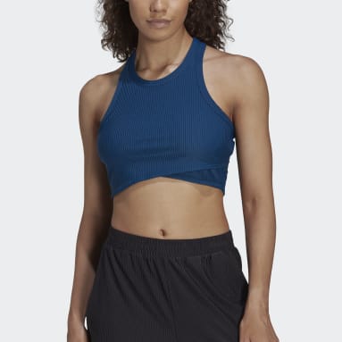 Nữ Tập Luyện Áo Tank Top Thun Gân Vạt Chéo Yoga Studio