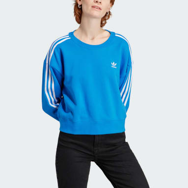 Women Lifestyle Blue Adicolor Classics Loose Sweatshirt