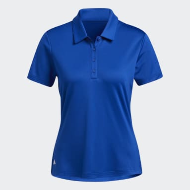 Women Golf Blue Performance Primegreen Golf Polo Shirt