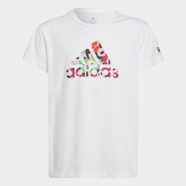 T-shirt de training à imprimé floral adidas x Marimekko AEROREADY Blanc Filles Sportswear