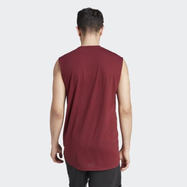 Men's Training Burgundy Power Workout Tank Top