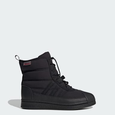 Bota Superstar (Adolescentes) Negro Niño Originals