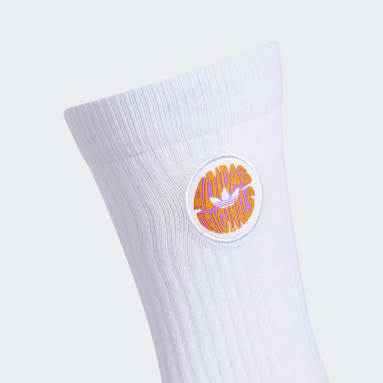 Originals White Spiral Crew Socks 3 Pairs