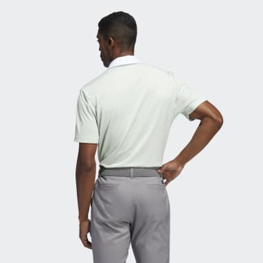 Men Golf Green Colorblock Polo Shirt