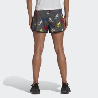 Frauen Running 3-Streifen Sport Brand Love Shorts Schwarz
