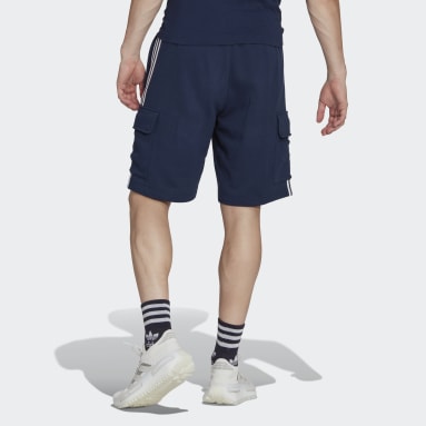 Men's Originals Blue Adicolor Classics 3-Stripes Cargo Shorts