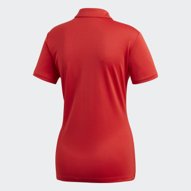 Women Golf Red Tournament Polo Shirt