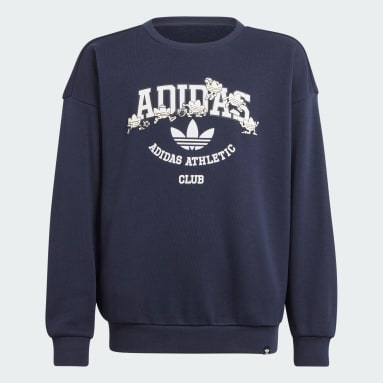 Junior Girls' [8-16] Allover Print Crew Fleece Sweatshirt, adidas