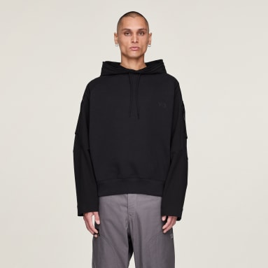 山本耀司　adidas Y-3 黒パーカー Y-3 ワイスリー y-3 パーカー HT4732 グラフィック メンズ 黒