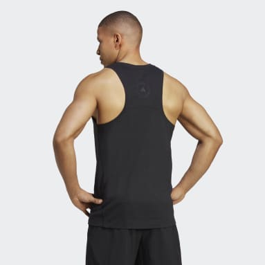 Playera sin Mangas de Entrenamiento Yoga Negro Hombre Studio
