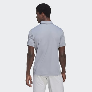 Men Tennis Grey Club Tennis 3-Stripes Polo Shirt