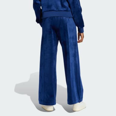 Women originals Blue 프리미엄 에센셜 벨루어 트랙 팬츠