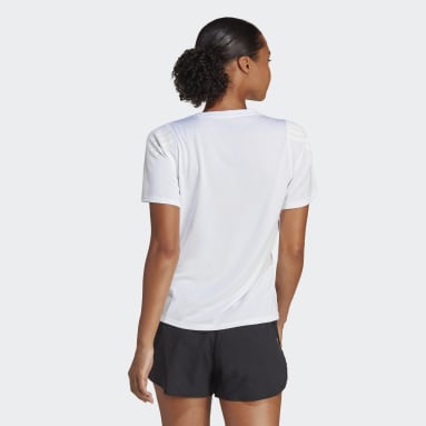 T-shirt de Running Low Carbon 3-Stripes Run Icons Branco Mulher Running