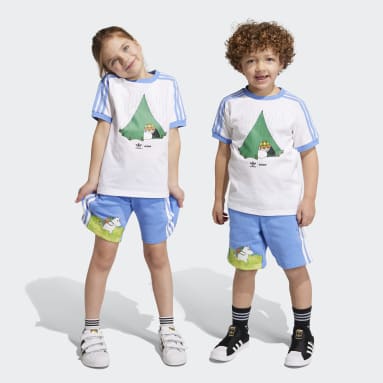 Ensemble short et t-shirt adidas Originals x Moomin blanc Enfants 4-8 Years Originals