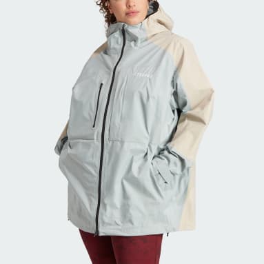 Women TERREX Grey Terrex Xploric RAIN.RDY Hiking Jacket (Plus Size)