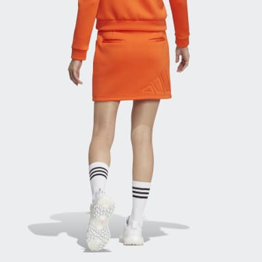 Women Golf Orange 3-Bar Skirt