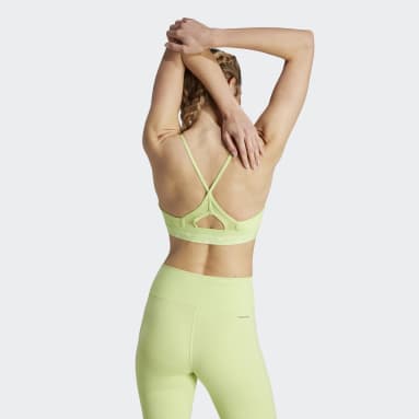 Sujetador Aeroreact Training Light-Support Verde Mujer Gimnasio Y Entrenamiento