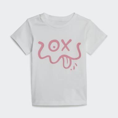 Completo adidas Originals x André Saraiva Shorts and Tee Bianco Bambini Originals