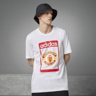 ผู้ชาย Originals สีขาว เสื้อยืดพิมพ์ลาย Manchester United OG