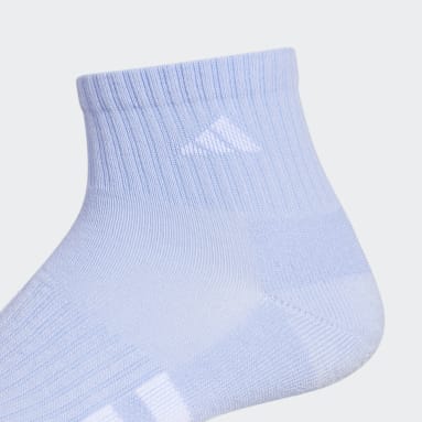 Men's Training Blue Cushioned Color Quarter Socks 3 Pairs