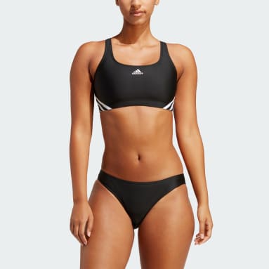 Frauen Sportswear 3-Streifen Bikini Schwarz