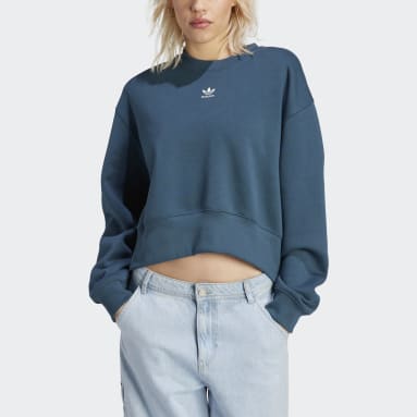 Women Originals Turquoise Adicolor Essentials Crew Sweatshirt