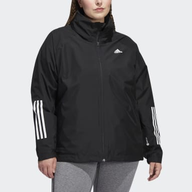 Women Sportswear Black BSC 3-Stripes RAIN.RDY Jacket (Plus Size)