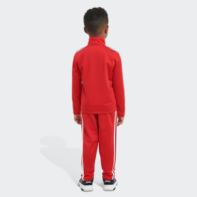 Children Training Red Two-Piece Essential Tricot Jacket Set