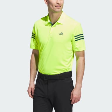 Men Golf Green 3-Stripes Golf Polo Shirt