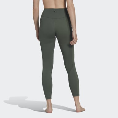 Women Yoga Green adidas Yoga Studio 7/8 Leggings