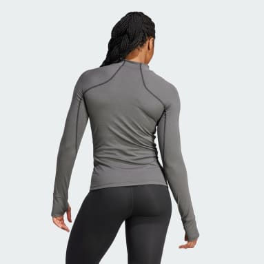 Ženy Cvičení A Trénink černá Tréninková mikina Techfit AEROREADY Warm Long Sleeve