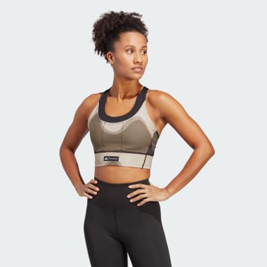 Running crop top bra discount