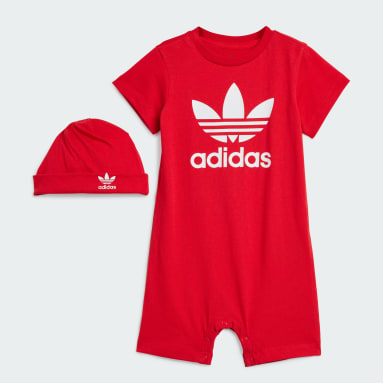 Conjunto de Macacão e Gorro Vermelho Criança Originals