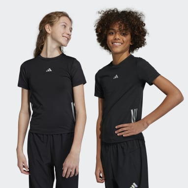 T-shirt 3-Stripes AEROREADY Preto Criança Running