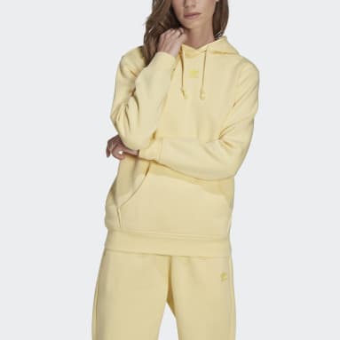 Women's Originals Yellow Adicolor Essentials Fleece Hoodie