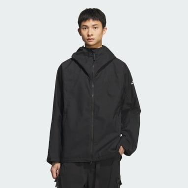 adidas　ナイロンジャケット　黒　3XL　男女兼用 adidas ナイロンジャケット プレミアム・トラック トップ