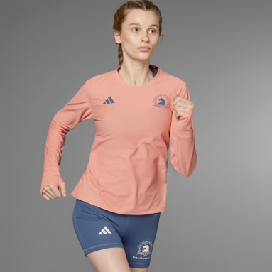 Women's Running Red Boston Marathon® 2024 Own the Run Long Sleeve Tee