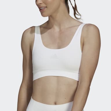 Women Sportswear White Active Seamless Micro-Stretch Scoop Lounge Bra