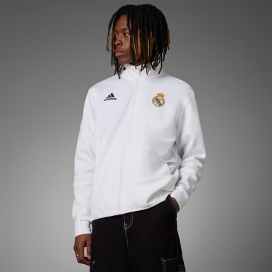 Men's Soccer White Real Madrid Anthem Jacket