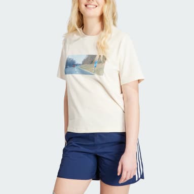 T-shirt graphique adidas Originals x KSENIASCHNAIDER Beige Femmes Originals