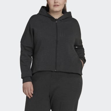 Γυναίκες Sportswear Μαύρο Mission Victory Slim Fit Full-Zip Hoodie (Plus Size)